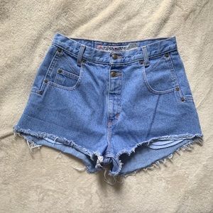 Light Wash Distressed Shorts